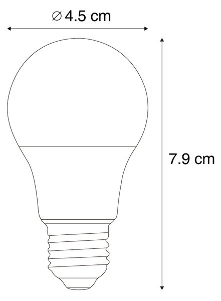 Set od 5 pametnih E27 prigušivih LED žarulja P45 Opal 4,9W 470 lm 2200-4000K