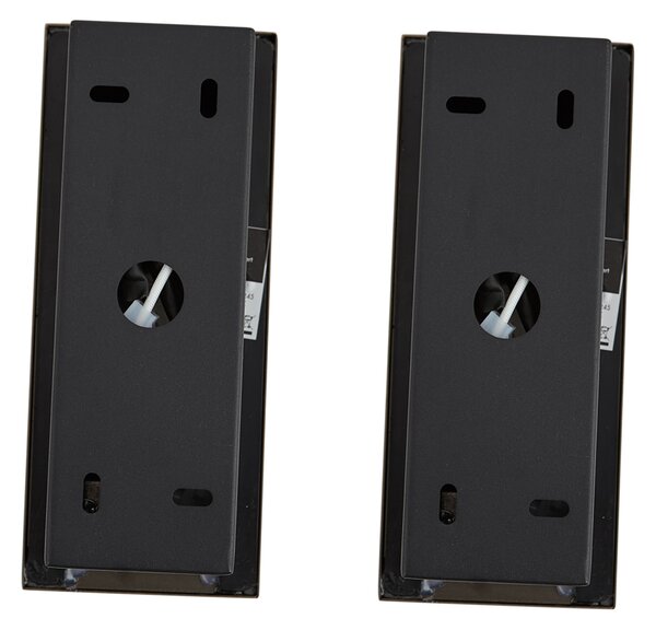 Set od 2 moderne zidne svjetiljke crne boje uklj. LED - Plaza