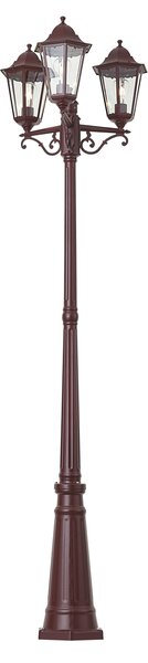 Klasična vanjska svjetiljka tamnocrvena 220 cm 3 svjetla IP44 - Havana