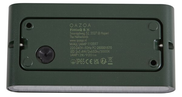 Moderna vanjska zidna svjetiljka tamnozelena 17,5 cm uklj. LED IP65 - Batt