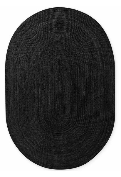 Crni obostrani/ručno rađen juten tepih 160x230 cm Braided – Hanse Home