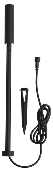 Moderni vrtni reflektor 12V crni 10cm uklj. LED IP65 - Voltaire Lino