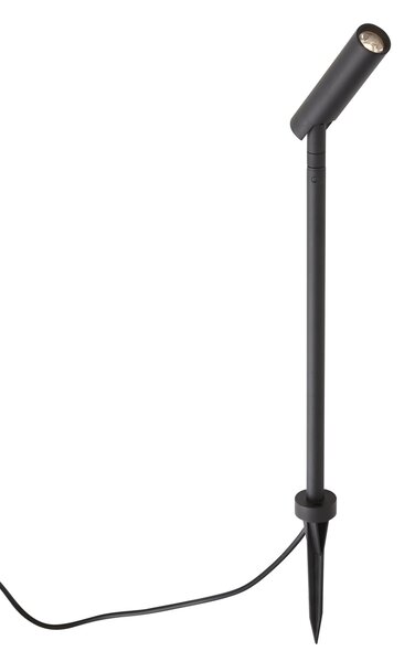 Moderni vrtni reflektor 12V crni 10cm uklj. LED IP65 - Voltaire Lino