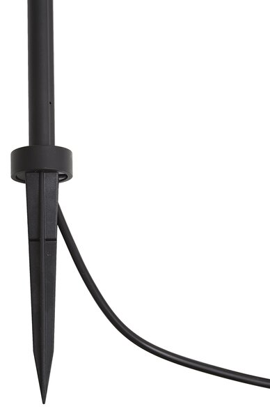Moderni vrtni reflektor 12V crni 10cm uklj. LED IP65 - Voltaire Lino