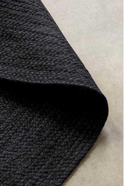 Crni obostrani/ručno rađen juten okrugao tepih ø 200 cm Braided – Hanse Home