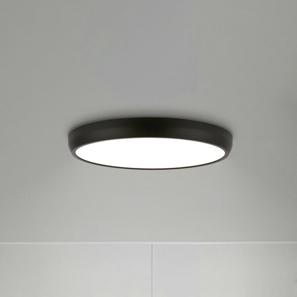 Briloner Navaro LED stropna svjetiljka, crna/bijela, Ø 38 cm, 4.000 K, Crno, Područje hodnika, Metal