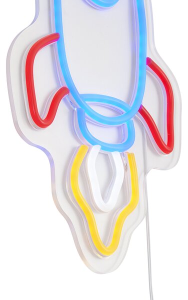 Neonska zidna svjetiljka višebojna uklj. LED - Raketa