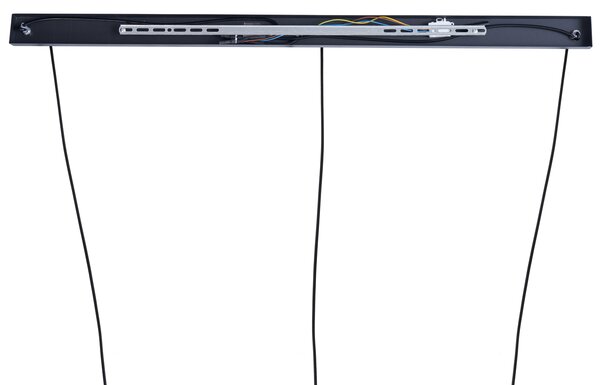 Smart hanglamp zwart langwerpig 3-lichts incl. Wifi G95 - Indu