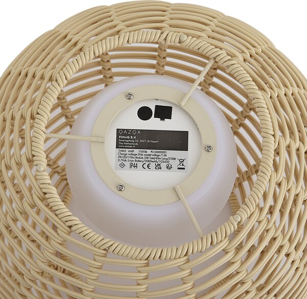 Vanjska stolna svjetiljka taupe 30 cm uklj. LED punjiva s USB-C IP44 - Oli