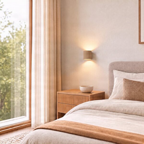 SOLLUX LIGHTING Zidna svjetiljka Aura, taupe, Ø10 cm, G9, gore/dolje, aluminij, prigušiva, Sivo, Područje hodnika, Aluminij