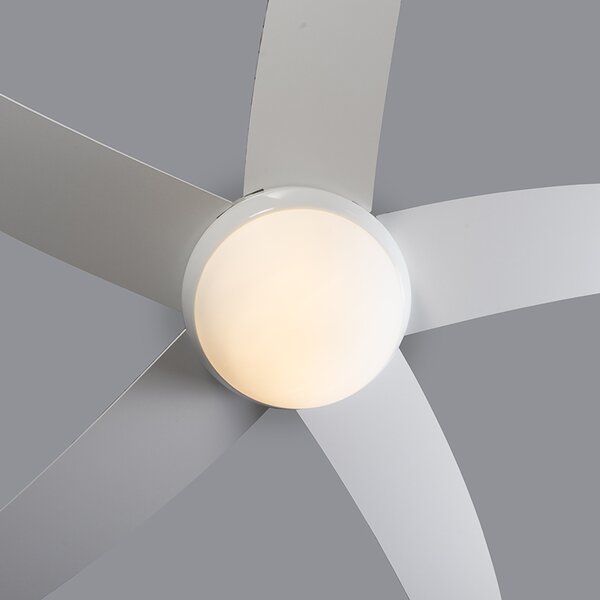Stropni ventilator bijeli s drvenim uzorkom 132 cm s daljinskim upravljačem - Cool