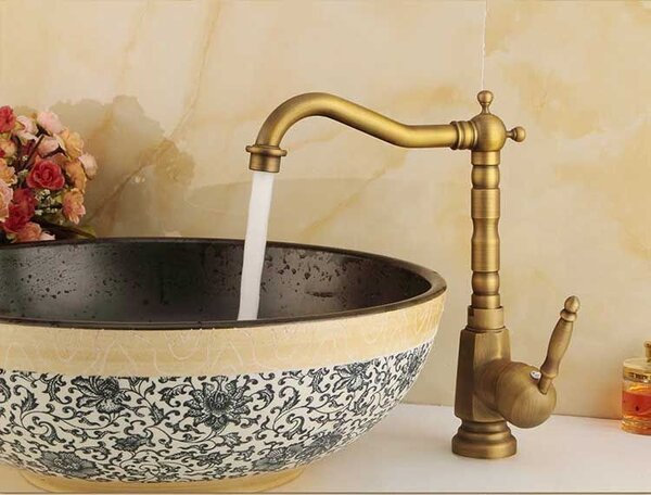 Slavina za umivaonik Bona Old Gold high