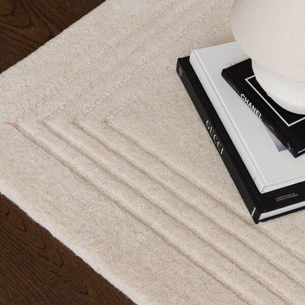 Ručno rađen vunen tepih boje slonovače 120x170 cm Orlo Ivory – Asiatic Carpets