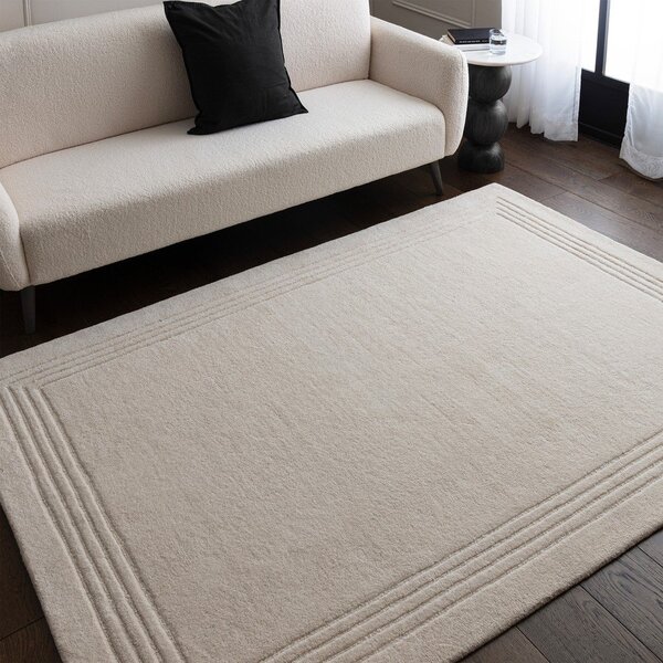 Ručno rađen vunen tepih boje slonovače 120x170 cm Orlo Ivory – Asiatic Carpets