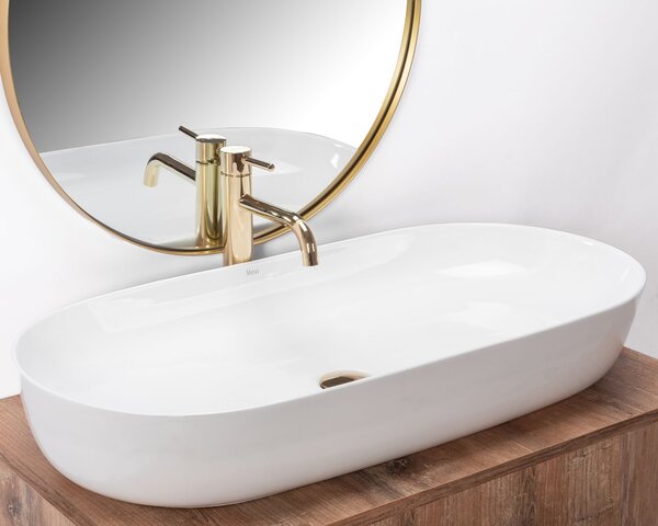 Keramički nadgradni umivaonik REA CLEO 81 White