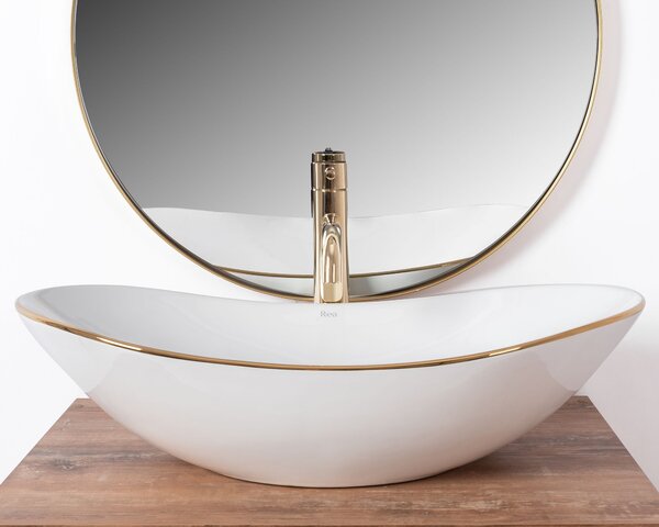 Nadgradni umivaonik Rea Royal Gold Edge