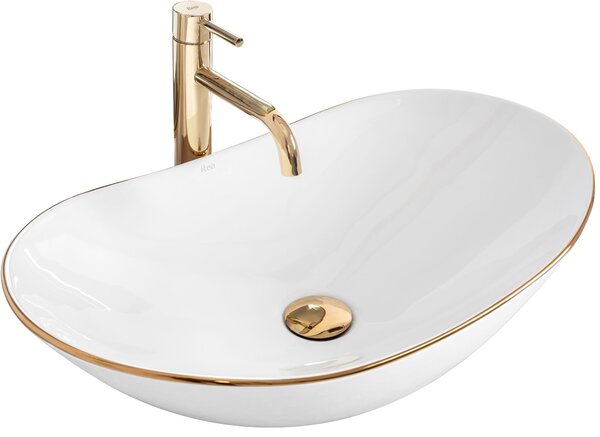 Nadgradni umivaonik Rea Royal Gold Edge