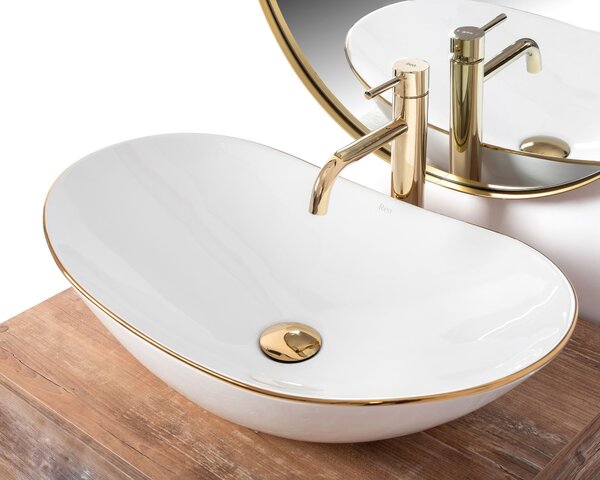 Nadgradni umivaonik Rea Royal Gold Edge