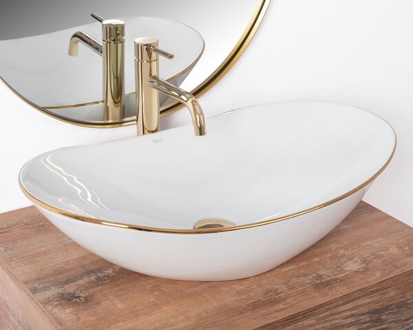 Nadgradni umivaonik Rea Royal Gold Edge