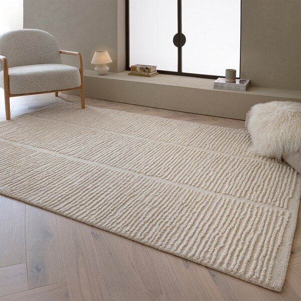 Ručno rađen vunen tepih boje slonovače 120x170 cm Zennith Column – Asiatic Carpets