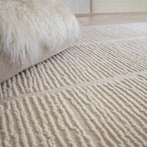 Ručno rađen vunen tepih boje slonovače 120x170 cm Zennith Column – Asiatic Carpets