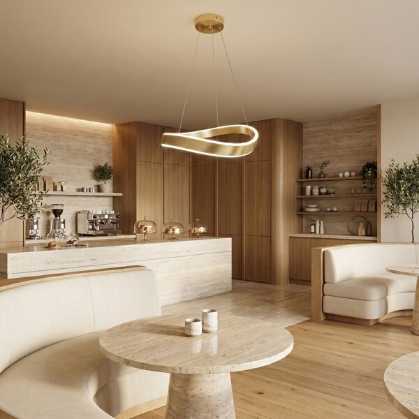 VISEĆA STROPNA LAMPA SWE065-CP 40cm BRUSH GOLD