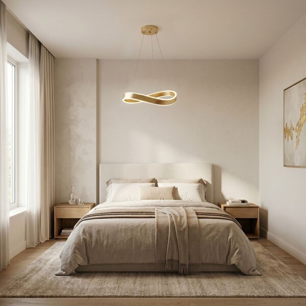 VISEĆA STROPNA LAMPA SWE065-CP 40cm BRUSH GOLD
