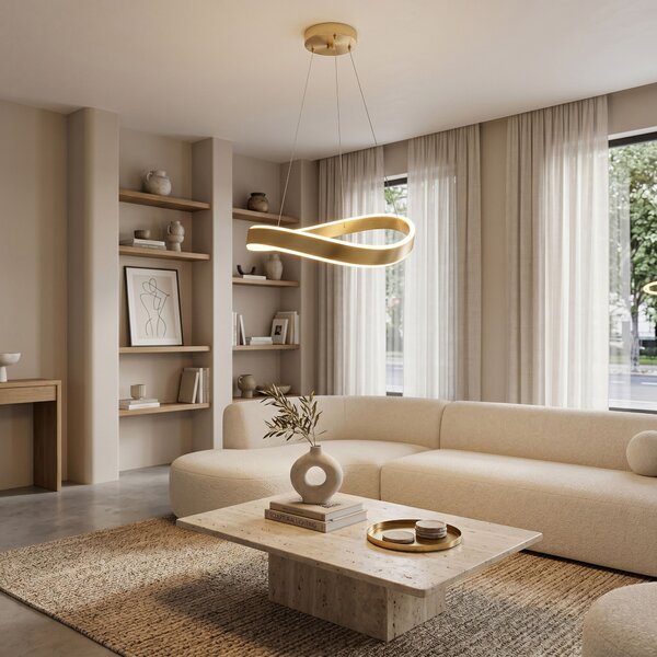 VISEĆA STROPNA LAMPA SWE067-CP 60cm BRUSH GOLD