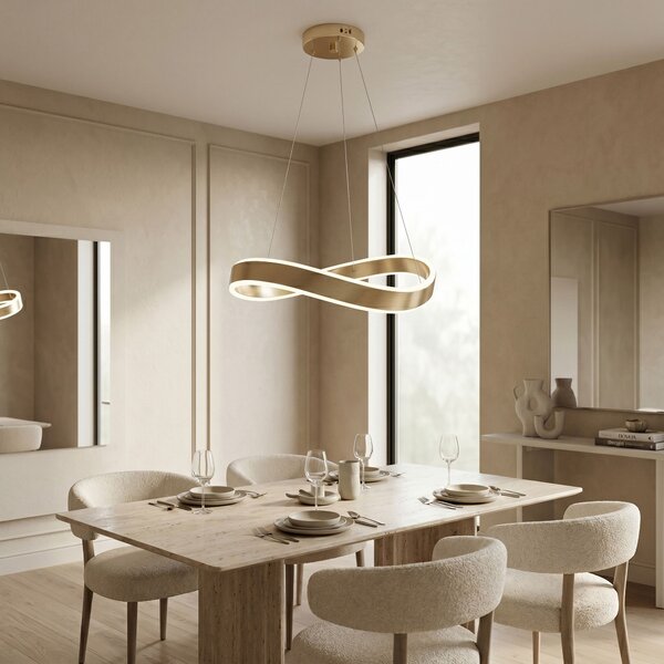 VISEĆA STROPNA LAMPA SWE067-CP 60cm BRUSH GOLD