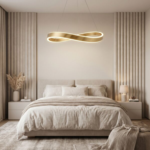 VISEĆA STROPNA LAMPA SWE069-CP 80cm BRUSH GOLD