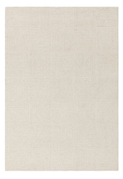 Ručno rađen vunen tepih boje slonovače 120x170 cm Zennith Grid – Asiatic Carpets