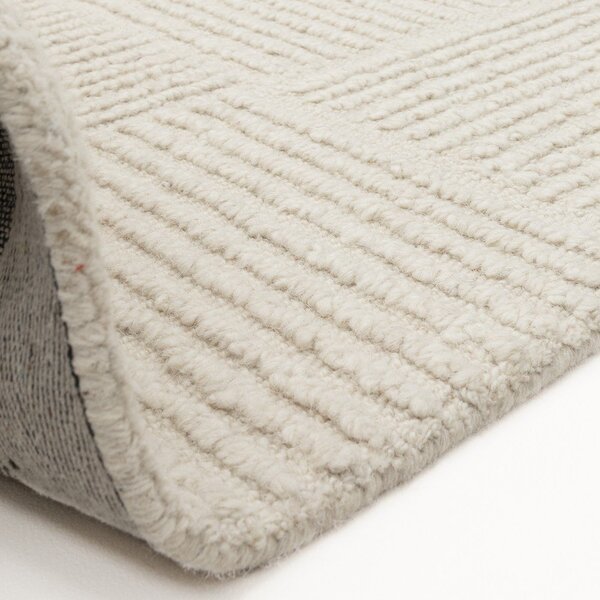 Ručno rađen vunen tepih boje slonovače 120x170 cm Zennith Grid – Asiatic Carpets