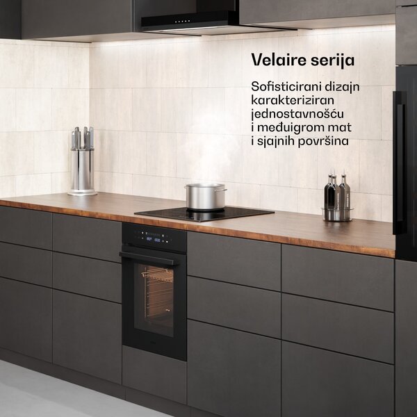 Klarstein Velaire ugradbena pećnica | 49 L | energetska klasa A | 2350 W | crna | 45 cm