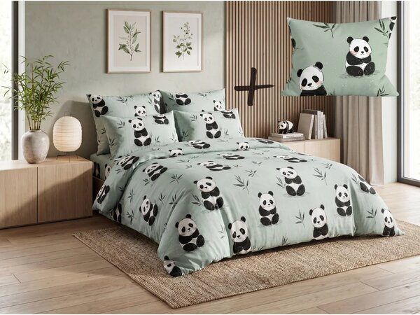 Set posteljine od mikrovlakana PANDA RELAX mentol + Jastučnica 50 x 70 cm BESPLATNO