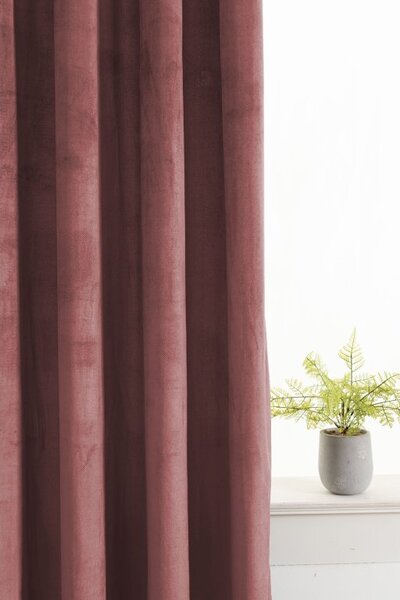 Zatamnjujuća zavjesa ELVIO VELVET 140x250 cm, staro ružičasta Sistem za vješanje: Metalni prstenovi