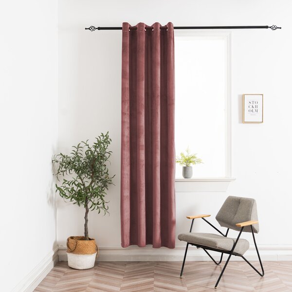 Zatamnjujuća zavjesa ELVIO VELVET 140x250 cm, staro ružičasta Sistem za vješanje: Metalni prstenovi