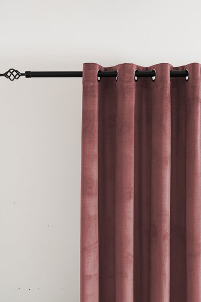 Zatamnjujuća zavjesa ELVIO VELVET 140x250 cm, staro ružičasta Sistem za vješanje: Metalni prstenovi