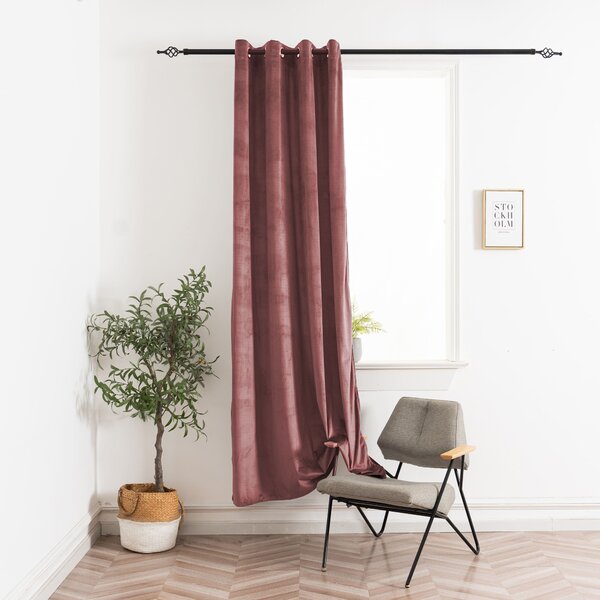 Zatamnjujuća zavjesa ELVIO VELVET 140x250 cm, staro ružičasta Sistem za vješanje: Metalni prstenovi