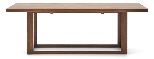 Blagovaonski stol od masivne tikovine u prirodnoj boji 100x220 cm Sashi – Kave Home