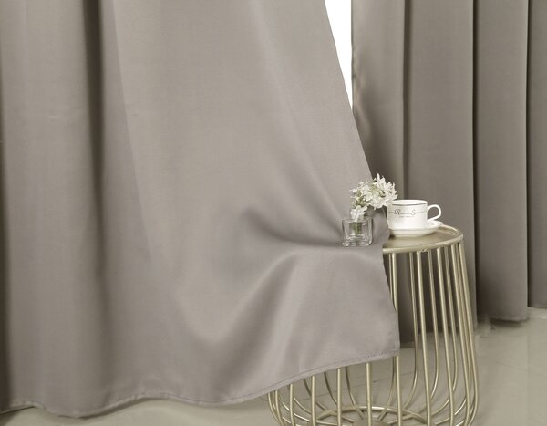 Sivkasto-smeđa zavjesa OXFORD 140x250 cm Sistem za vješanje: Traka za nabiranje