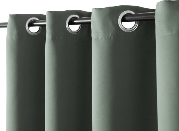 Sivozeleni zavjes OXFORD 140x250 cm Sistem za vješanje: Metalni prstenovi