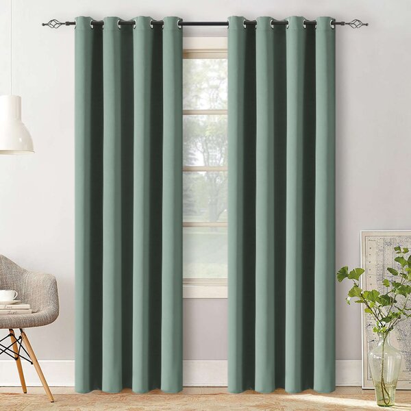 Sivozeleni zavjes OXFORD 140x250 cm Sistem za vješanje: Metalni prstenovi