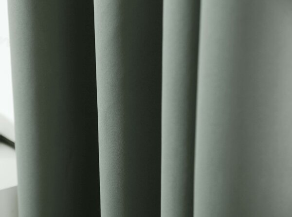 Sivozeleni zavjes OXFORD 140x250 cm Sistem za vješanje: Metalni prstenovi