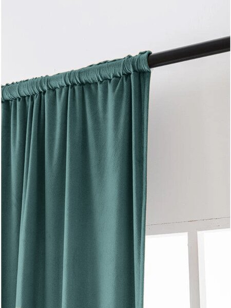 Zamračujuća zavjesa VELVET 140x250 cm, tirkizna Sistem za vješanje: Traka za nabiranje