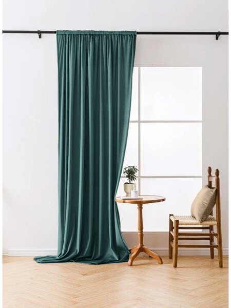Zamračujuća zavjesa VELVET 140x250 cm, tirkizna Sistem za vješanje: Traka za nabiranje