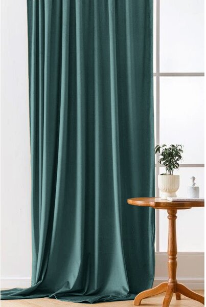 Zamračujuća zavjesa VELVET 140x250 cm, tirkizna Sistem za vješanje: Traka za nabiranje
