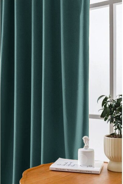 Zamračujuća zavjesa VELVET 140x250 cm, tirkizna Sistem za vješanje: Traka za nabiranje