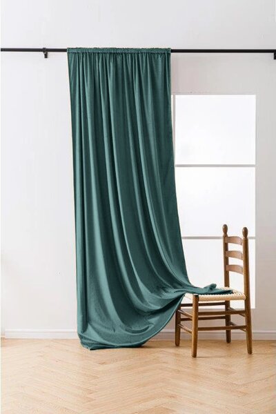 Zamračujuća zavjesa VELVET 140x250 cm, tirkizna Sistem za vješanje: Traka za nabiranje
