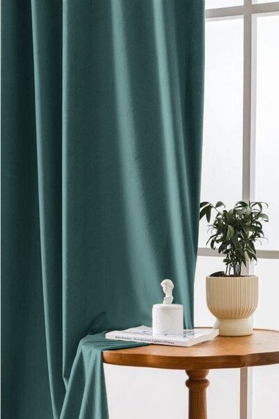 Zamračujuća zavjesa VELVET 140x250 cm, tirkizna Sistem za vješanje: Traka za nabiranje