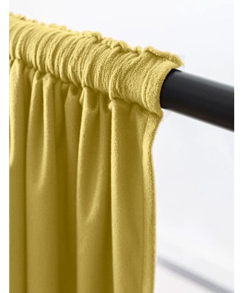 Zamračujuća zavjesa VELVET 140x270 cm, senf boja Sistem za vješanje: Traka za nabiranje